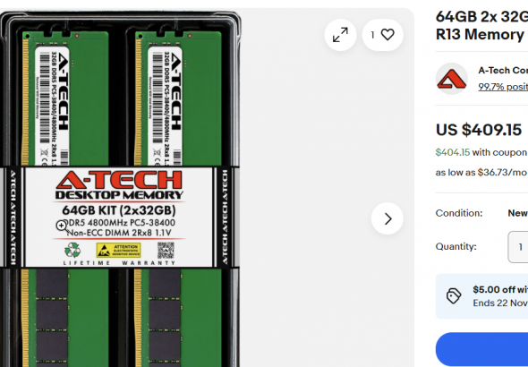 precios altos memoria RAM