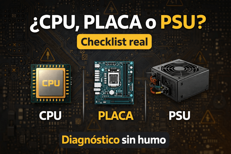 Cómo diagnosticar fallos reales de CPU vs placa base vs fuente de poder (guía práctica) 20 Cómo diagnosticar fallos de CPU vs placa base vs fuente (guía paso a paso)